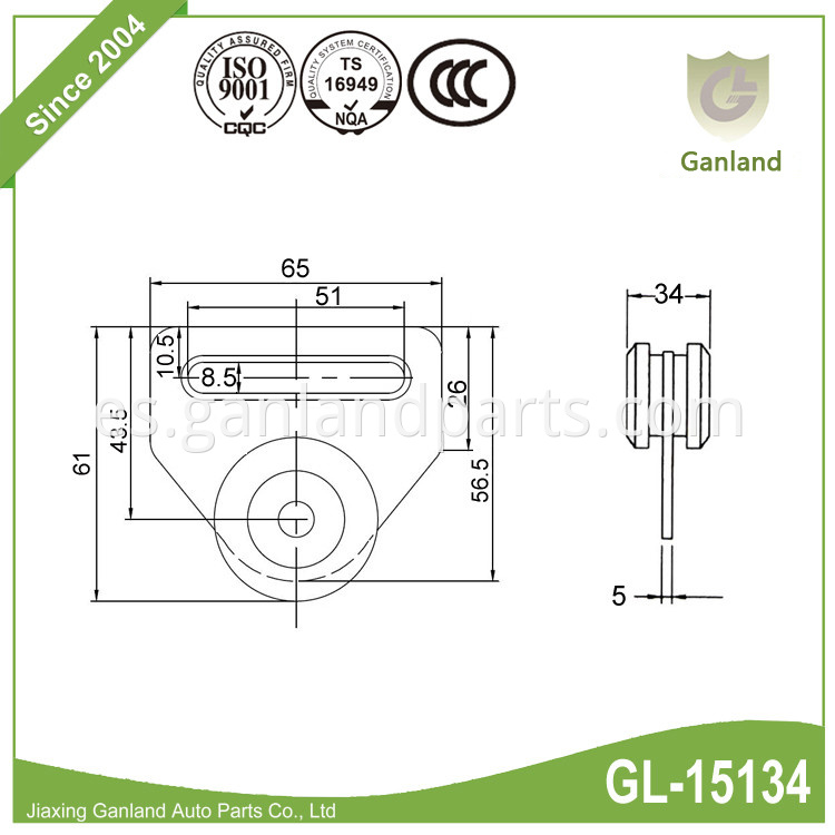 curtain side roller GL-15134